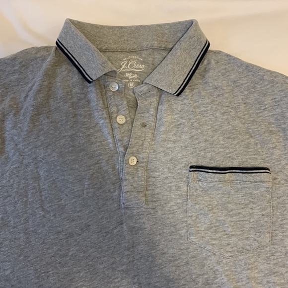 Jcrew classic grey short sleeve polo - Picture 2 of 3